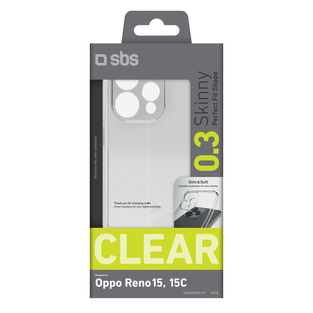 SBS Skinny Cover for Oppo Reno 15 - Transparent_1
