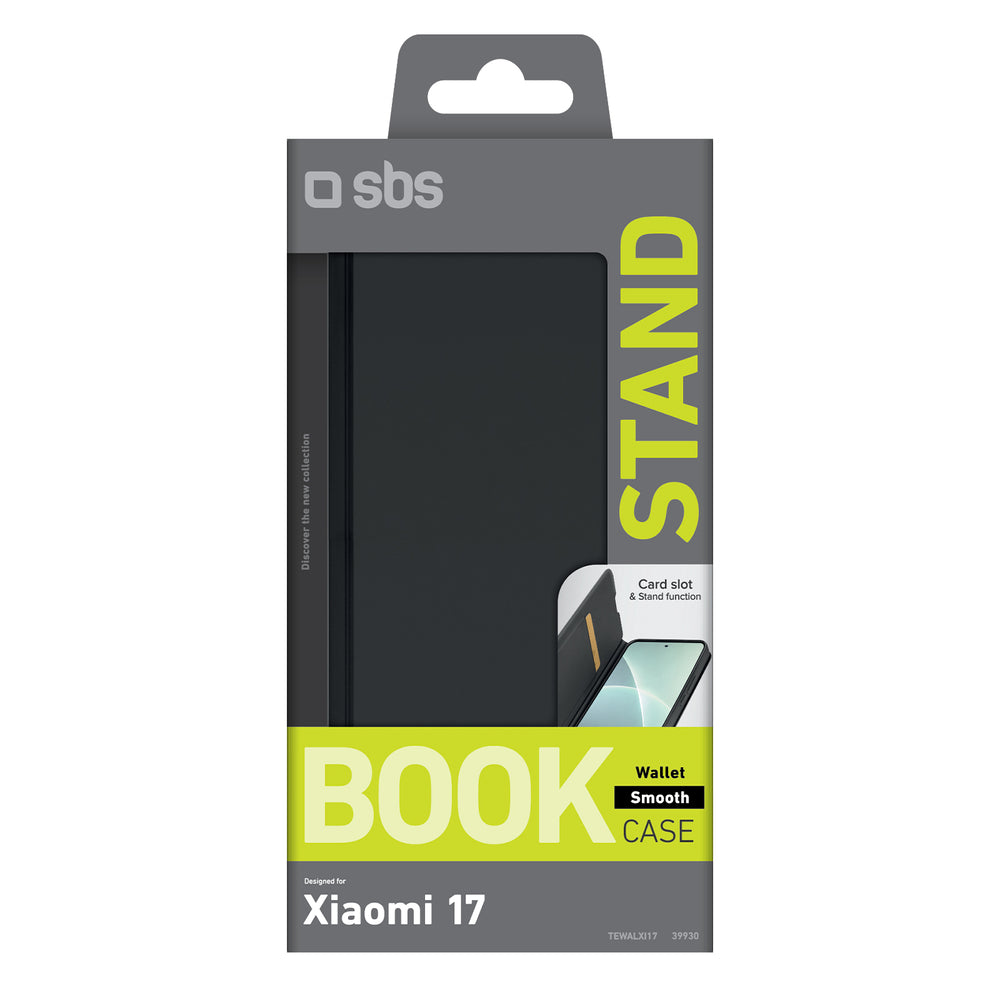 SBS Wallet Smooth Case for Xiaomi 17 with Flip - Black_1