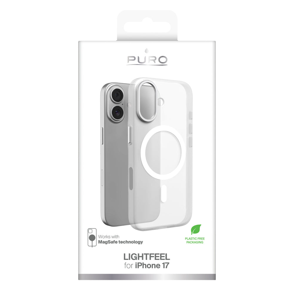 Puro Lightfeel iPhone 17 Case Compatible with MagSafe - Clear and White_1