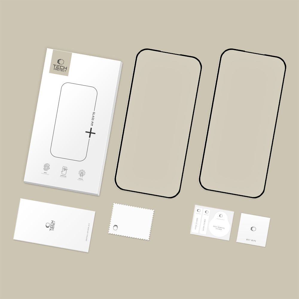 Tech-Protect Glass Fit+ 2-Pack Tempered Glass for Google Pixel 9A / 20A - Black_6