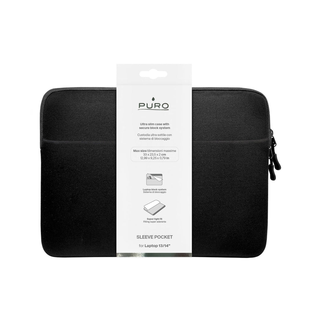 Puro Slim Pocket 13" Laptop Bag - Black_1