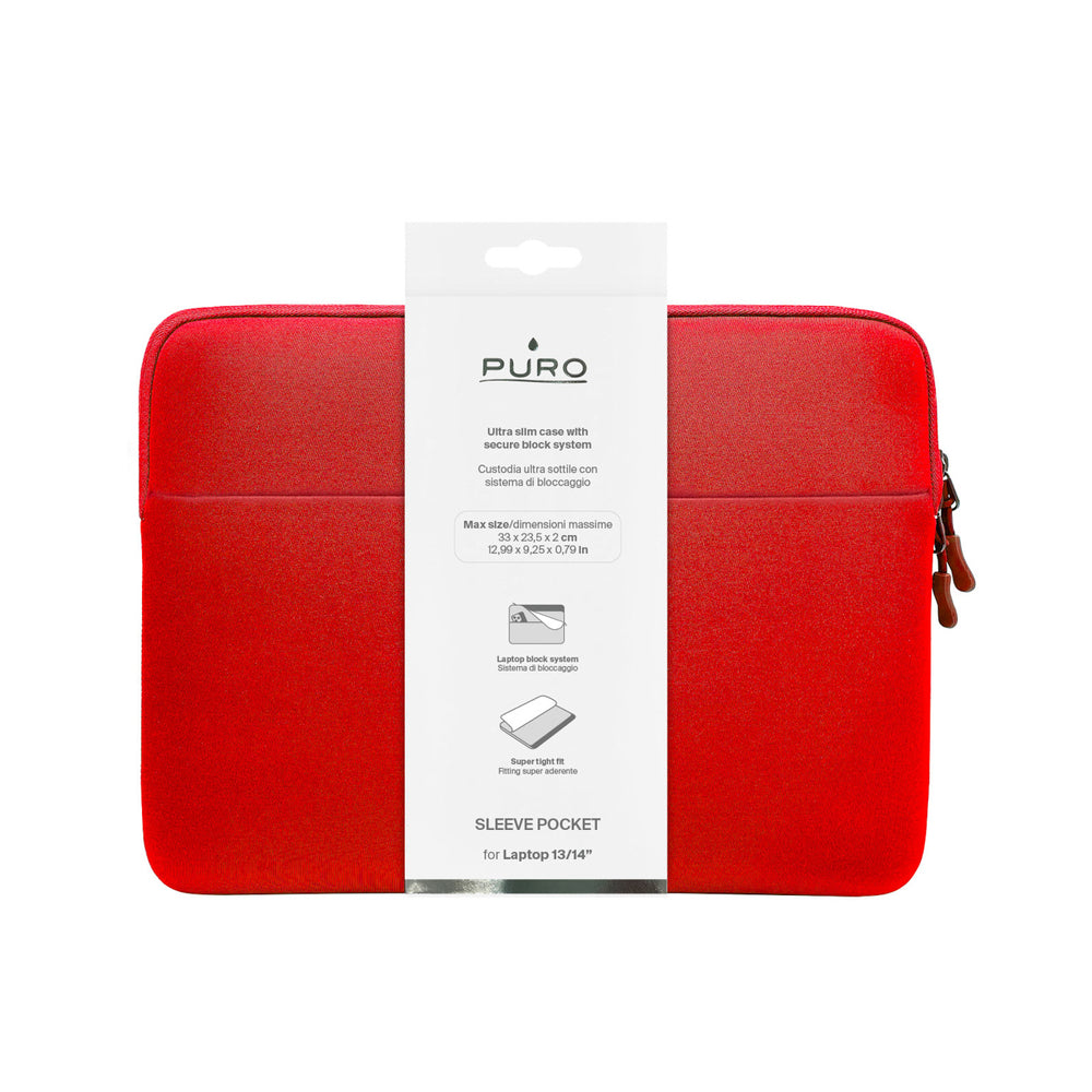 Puro Slim Pocket 13" Laptop Bag - Red_1