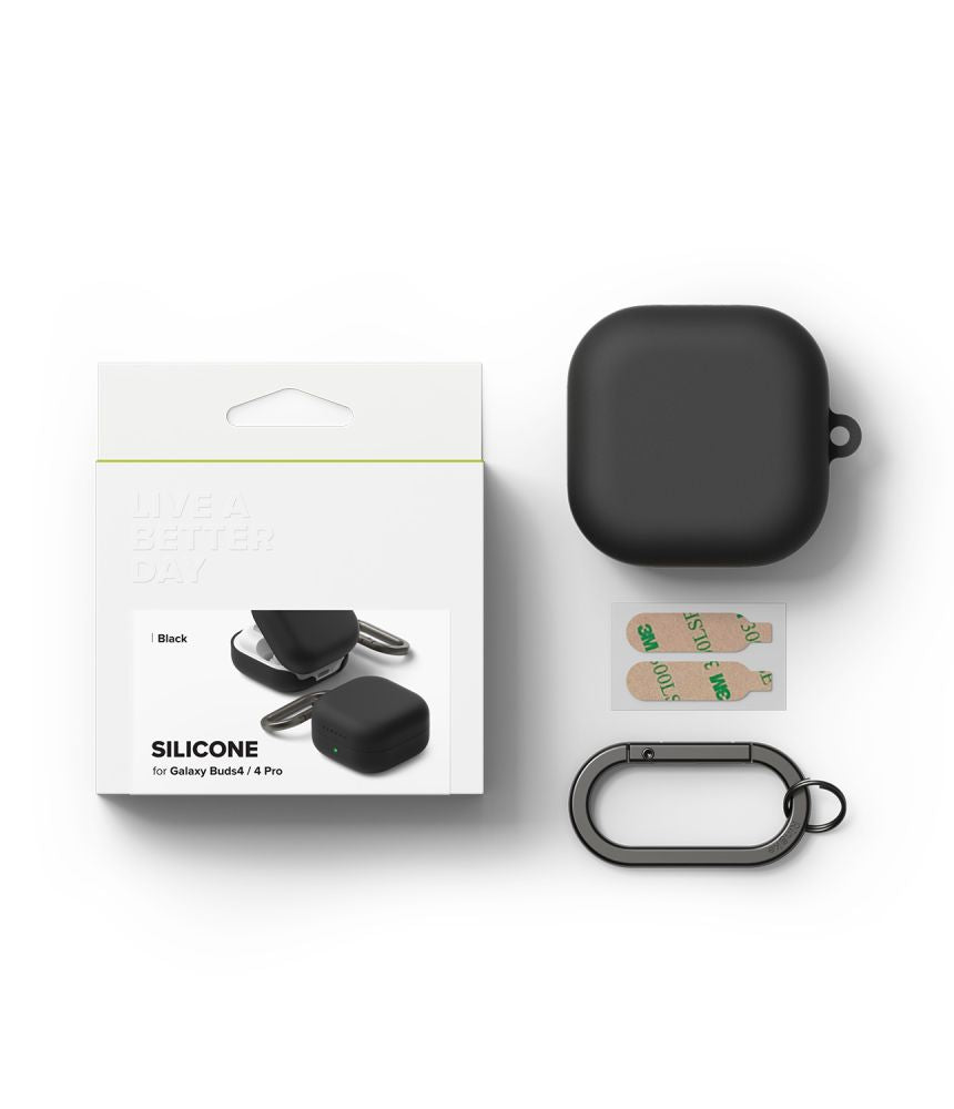 Ringke Silicone Case for Samsung Galaxy Buds 4 / 4 Pro - Black_5