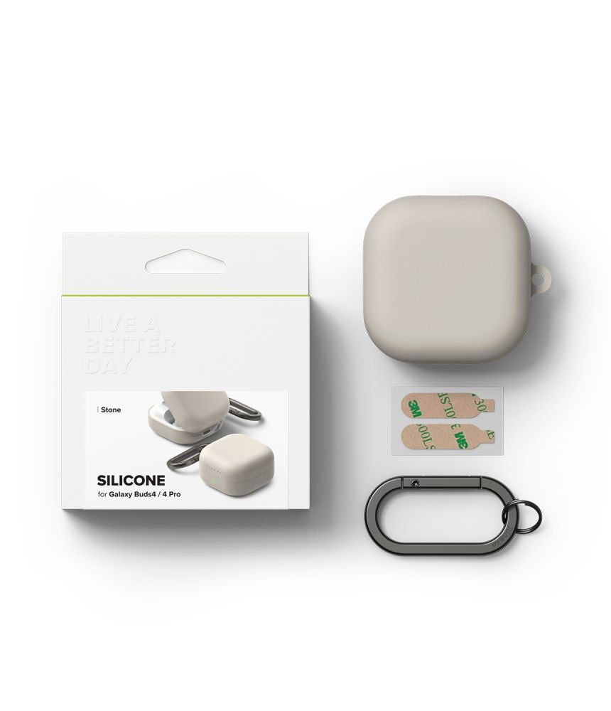 Ringke Silicone Case for Samsung Galaxy Buds 4 / 4 Pro - Beige_5