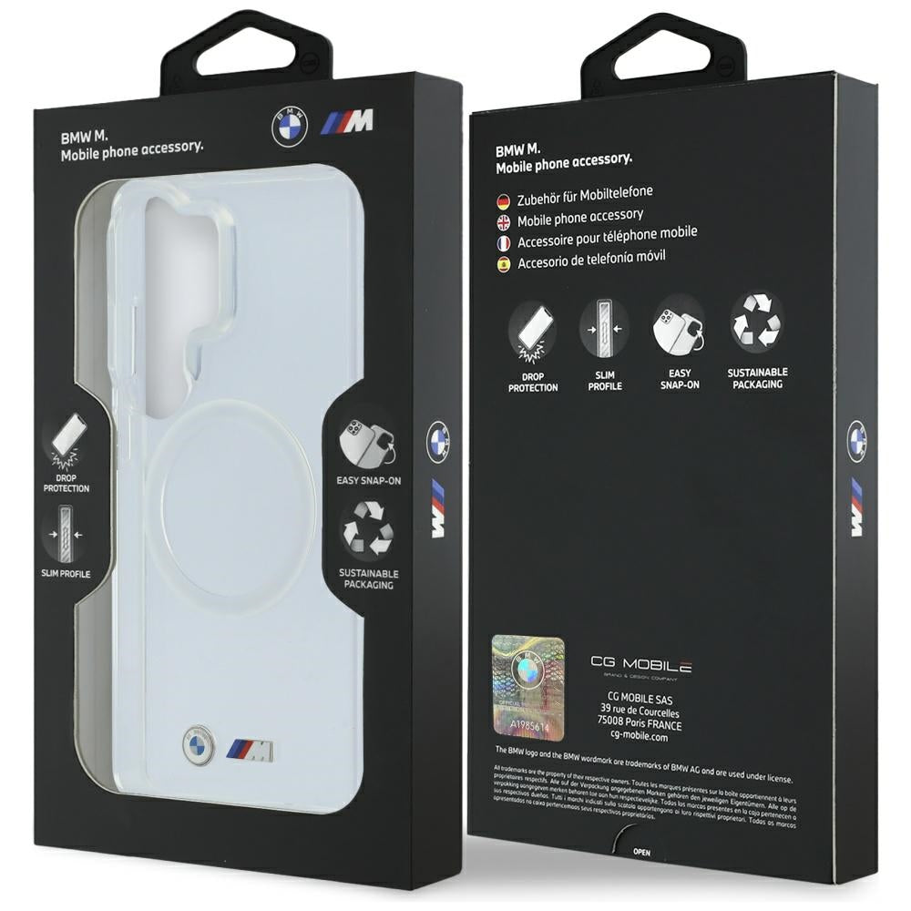 BMW IML Shockproof Metal Logo MagSafe Case for Samsung Galaxy S26 Ultra - Transparent_7