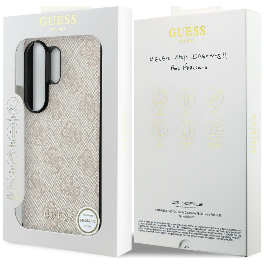 Guess 4G Classic Logo Charm MagSafe Case for Samsung Galaxy S26 Ultra - Pink_6