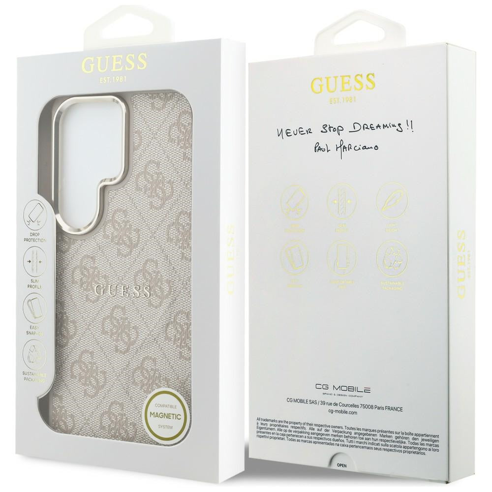 Guess 4G Embossed Ring MagSafe Case for Samsung Galaxy S26 Ultra - Pink_7