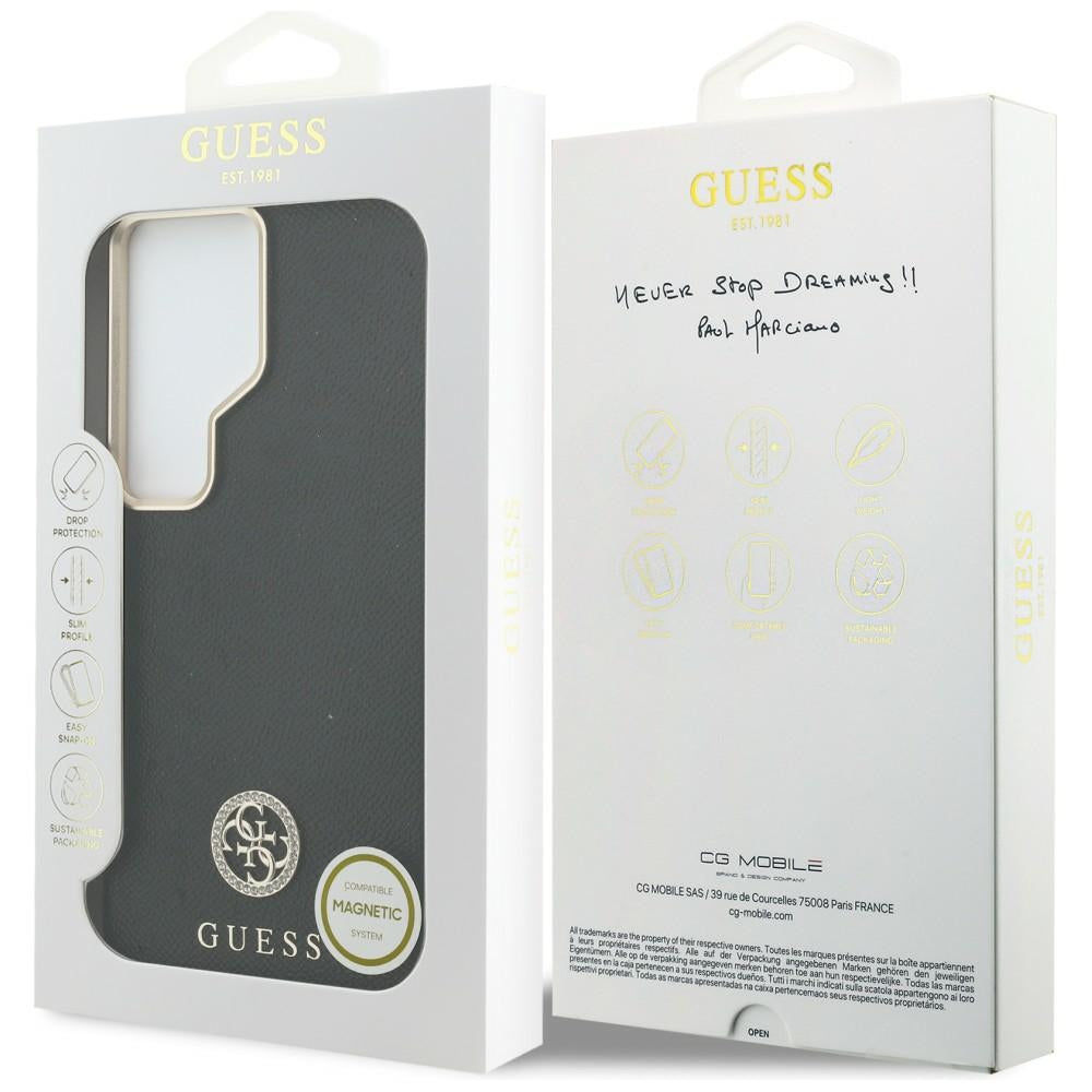 Etui Guess Rhinestone Round Logo MagSafe na Samsung Galaxy S26 Ultra - czarne_7