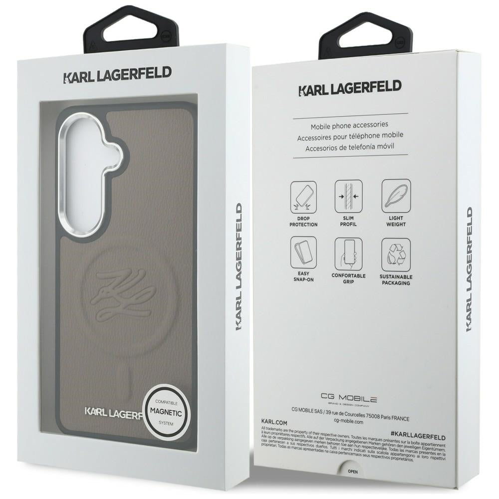 Karl Lagerfeld Embossed Ring Initials MagSafe Case for Samsung Galaxy S26 - Brown_7