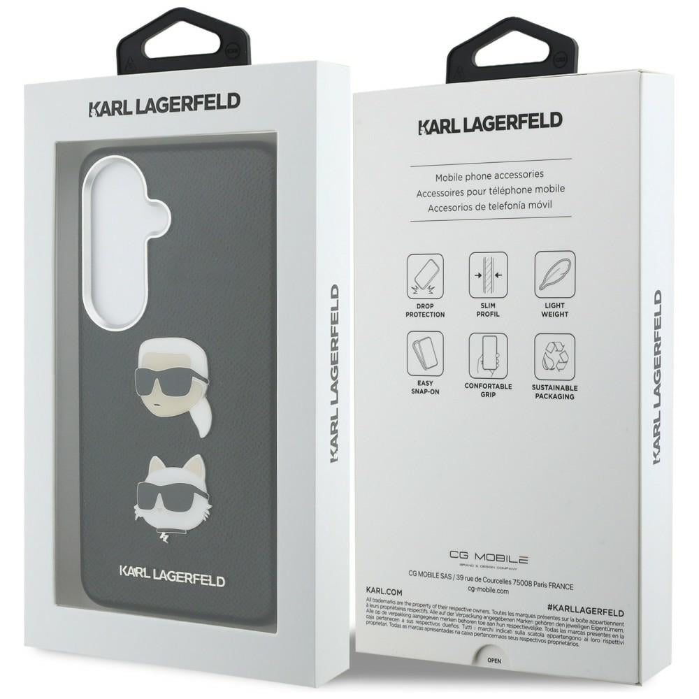 Karl Lagerfeld Saffiano Double Heads Metal Case for Samsung Galaxy S26+ - Black_7
