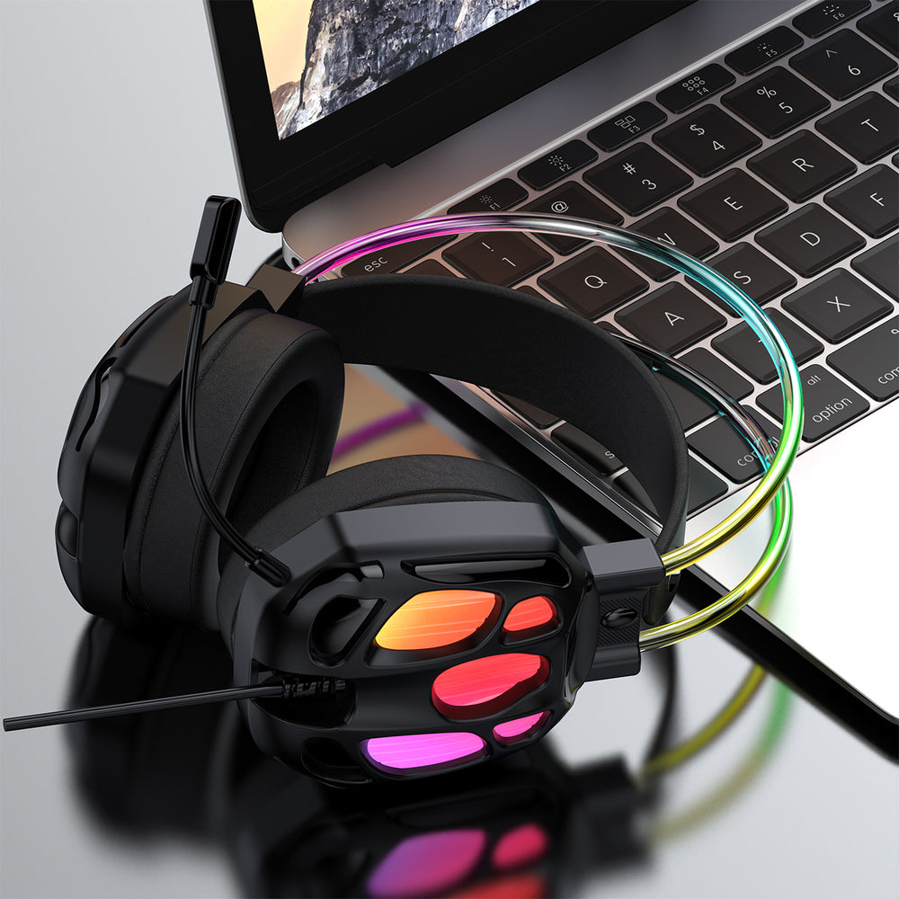 Wozinsky WSG-1118 Wired Gaming Headphones with Microphone and RGB Backlight - Black_7