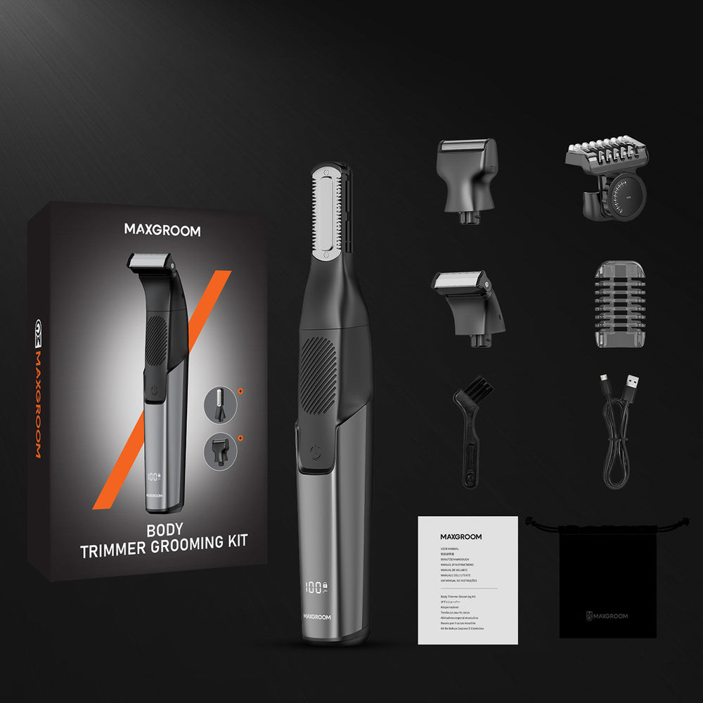 MAXGROOM JK-319 multifunctional trimmer with replaceable tips - black_8