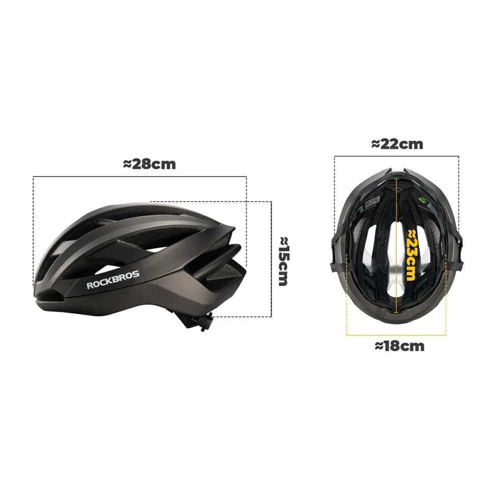 Rockbros LK-69 Bike Helmet with Reinforced Frame 58-62 cm - Black_6