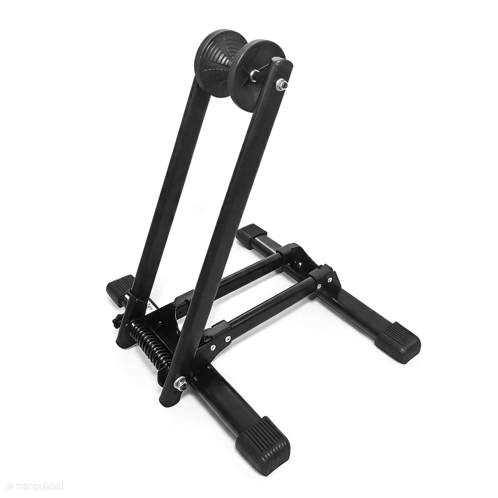 Wozinsky WSR-03 Folding Bike Stand for 20-27.5 Inch Bikes with Wheel Support - Black_0
