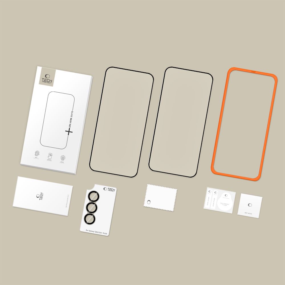 Tech-Protect Easy Set+ 3-Pack Tempered Glass for Samsung Galaxy S26 - Black_6
