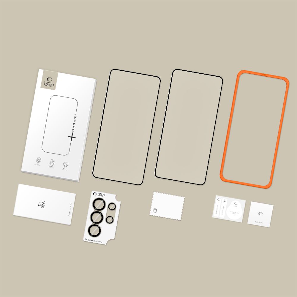 Tech-Protect Easy Set+ 3-Pack Tempered Glass for Samsung Galaxy S26 Ultra - Black_6