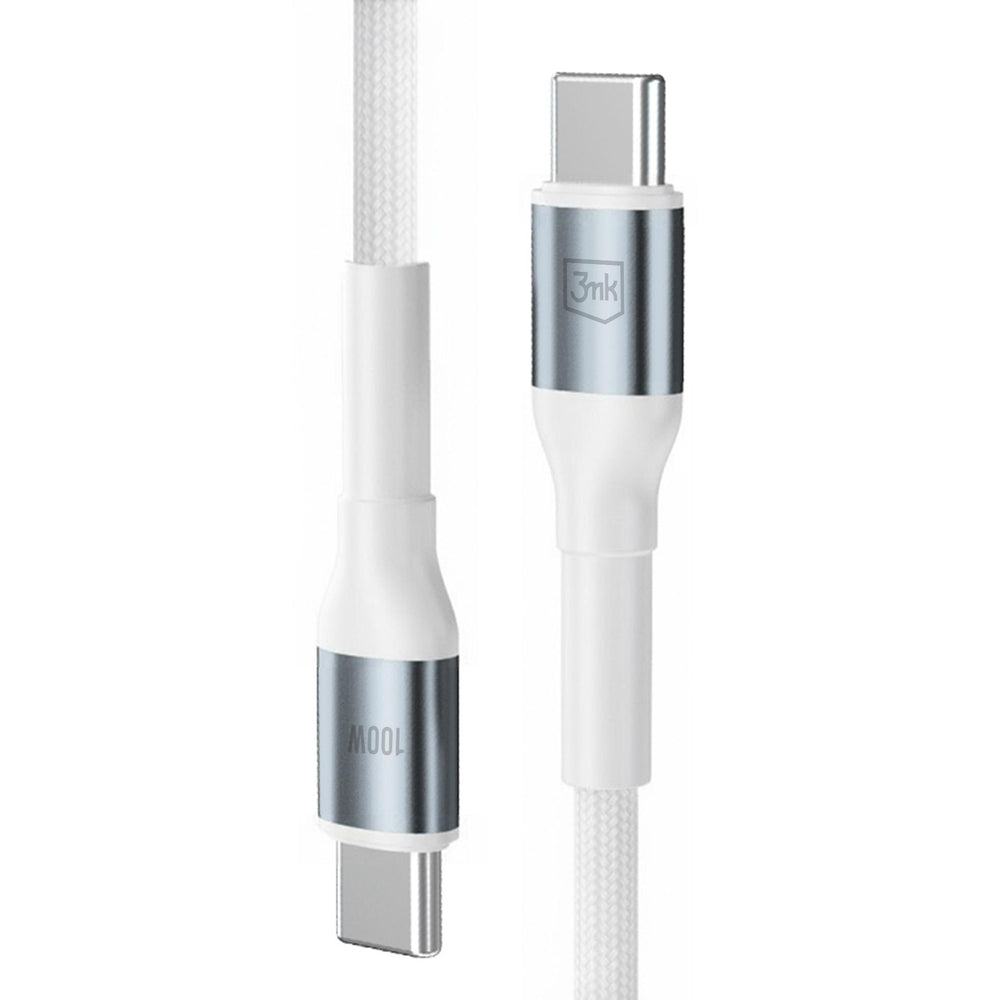 3mk Hyper Cable N-SERIES USB-C / USB-C 2m PD 3.0 QC 3.0 20V/5A 100W - white_3
