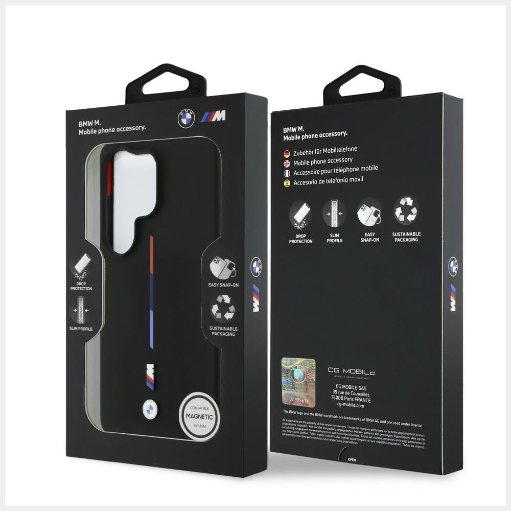 BMW M Silicone Tricolor Line MagSafe Case for Samsung Galaxy S26 Ultra - Black_7