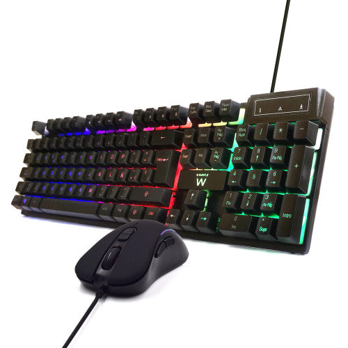 Ewent PL3201 teclado USB QWERTY Español Negro_1