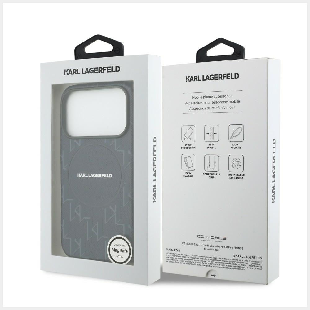 Karl Lagerfeld Monogram Logo MagSafe Case for iPhone 17 Pro - Blue_7
