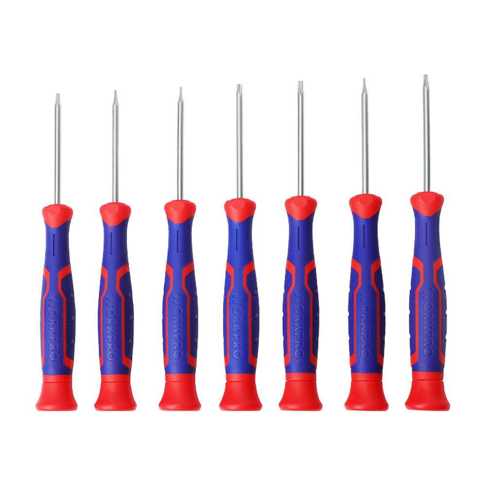 Chaves de fenda torx de precisão, conjunto de 7 peças. workpro_0