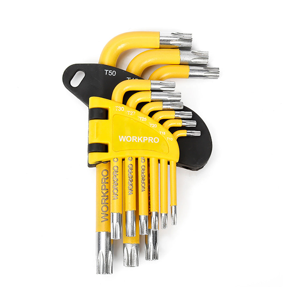 Chaves torx, conjunto de 9 peças, segurança. workpro_0