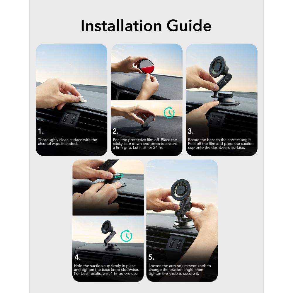 ESR OmniLock MagSafe Cockpit Car Mount - Black_8