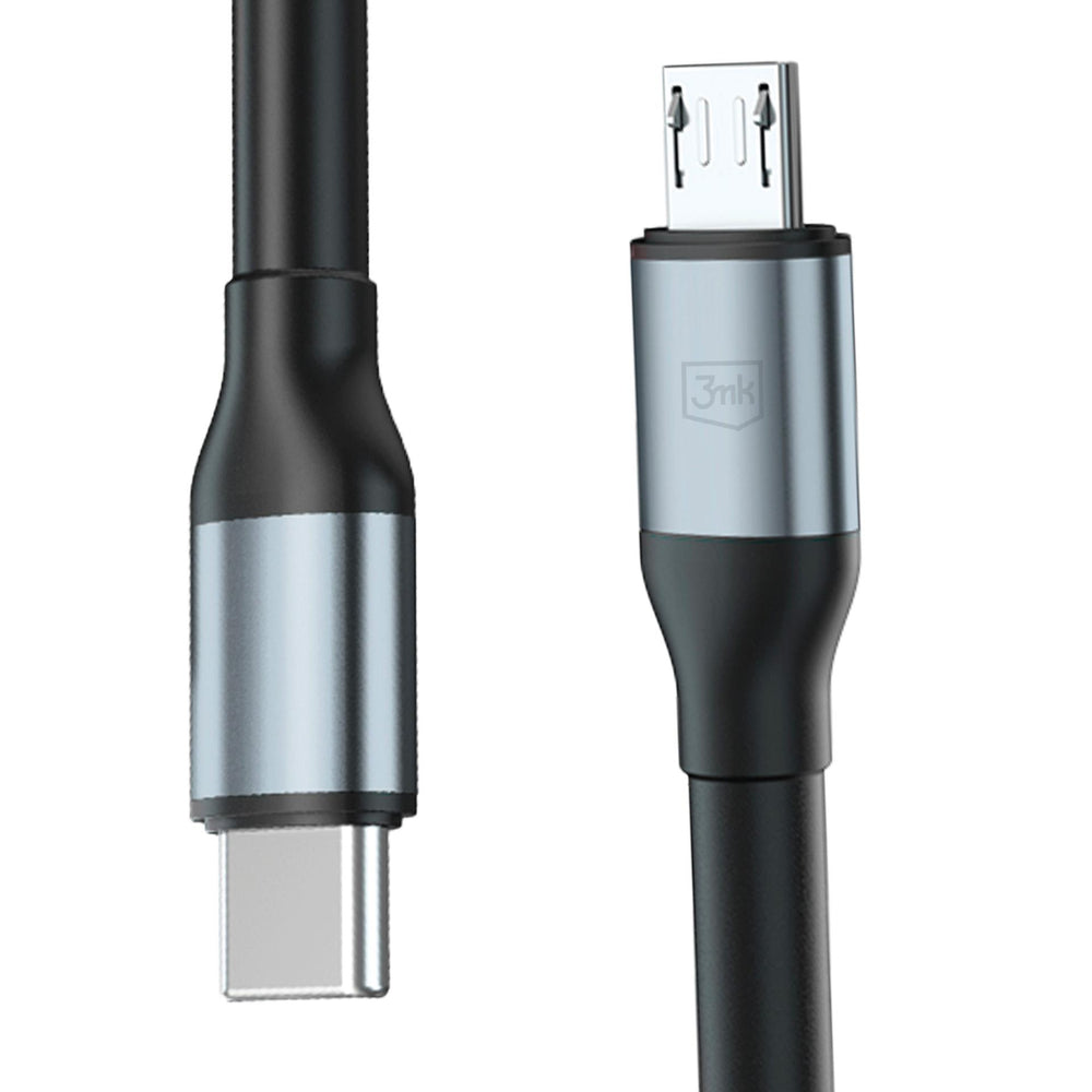 3mk Hyper Cable N-SERIES USB-C / MicroUSB 3m QC 3.0 5V/2A 10W - black_3