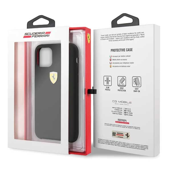 Etui Ferrari Silicone na iPhone 11 Pro Max - czarne_6