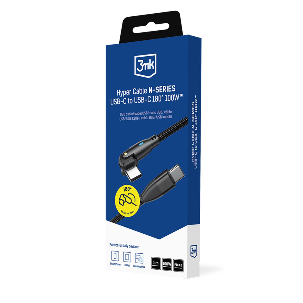 3mk Hyper Cable N-SERIES USB-C / USB-C 1m PD 3.0 QC 3.0 20V / 5A 100W - black_7