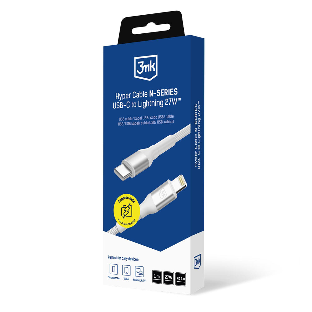 3mk Hyper Cable N-SERIES USB-C / Lightning 1m PD 3.0 9V / 3A 27W - white_7