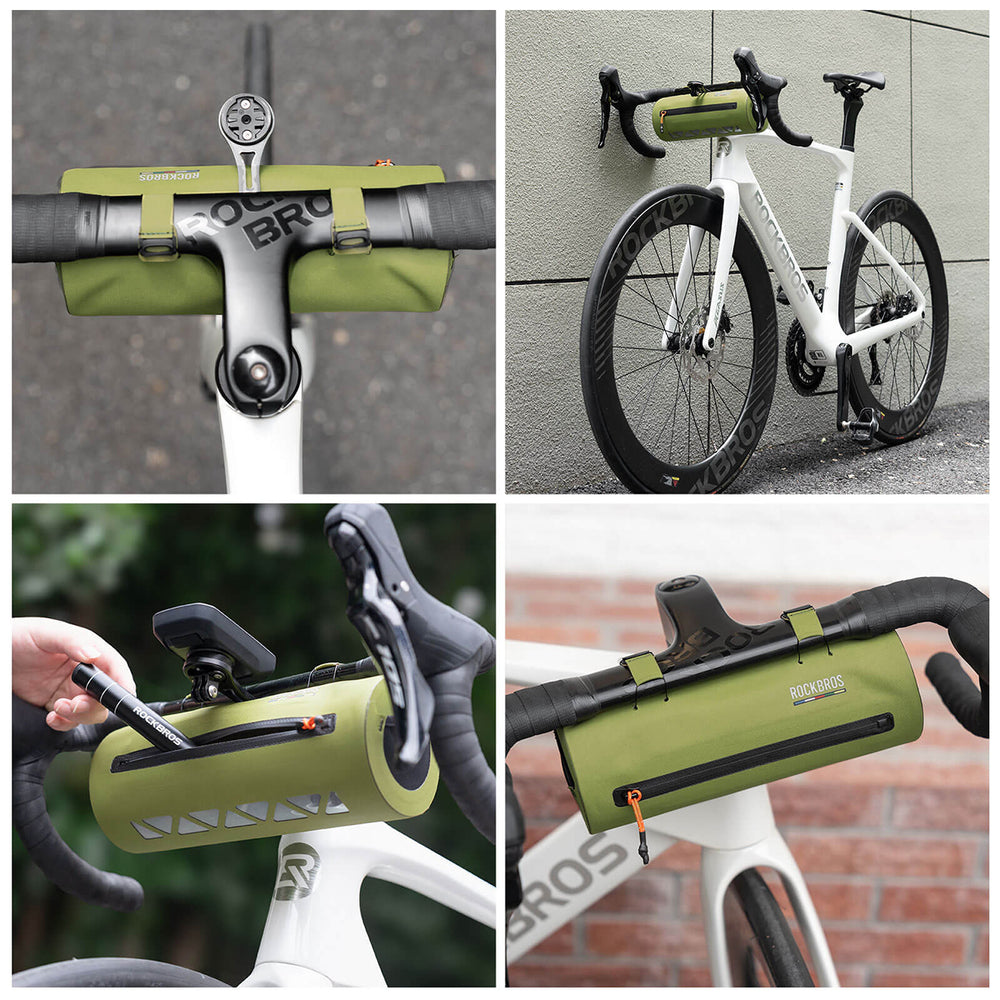 Rockbros AS-145 ROAD TO SKY handlebar bicycle bag, waterproof, 2 l - green_7