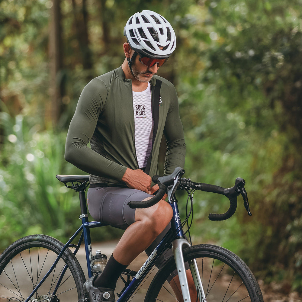 Rockbros 15220003003 ROAD TO SKY men's cycling jersey long sleeve M - green_7