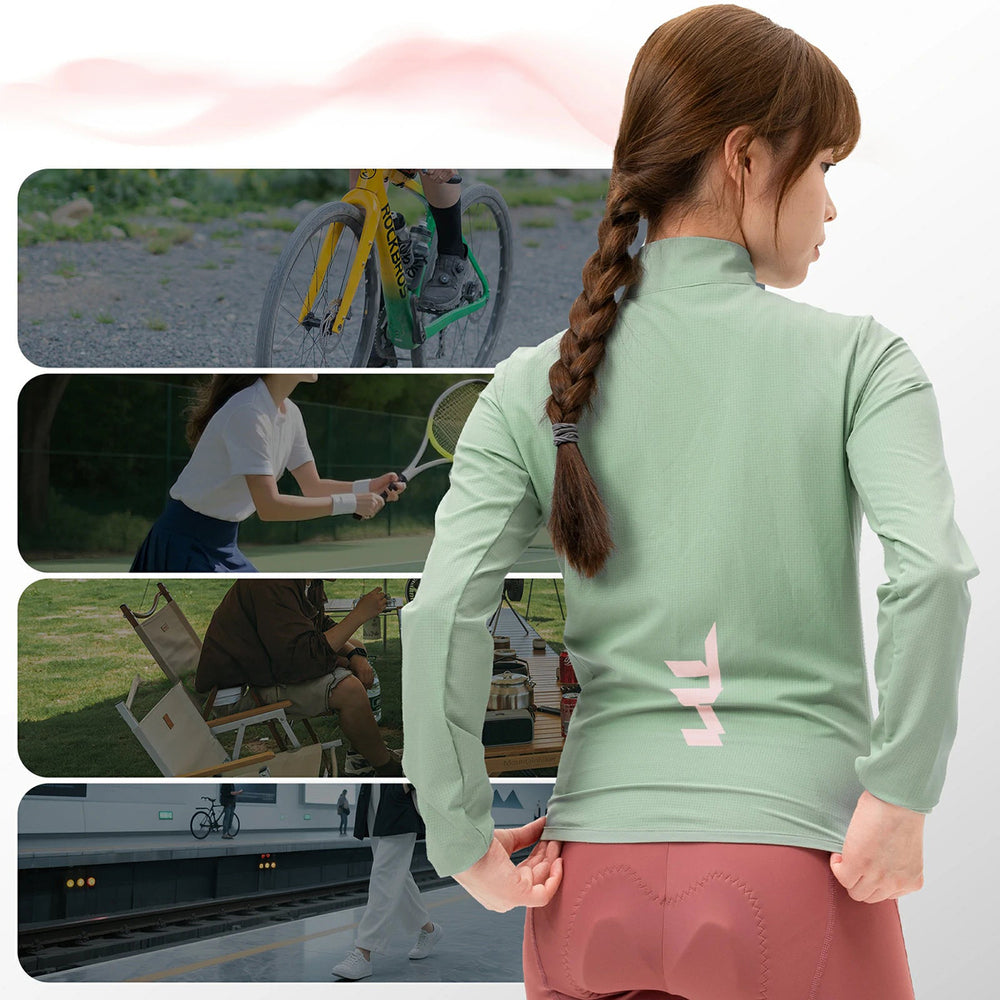 Rockbros YPW069 TVI S Women's Cycling Jacket - Green_4