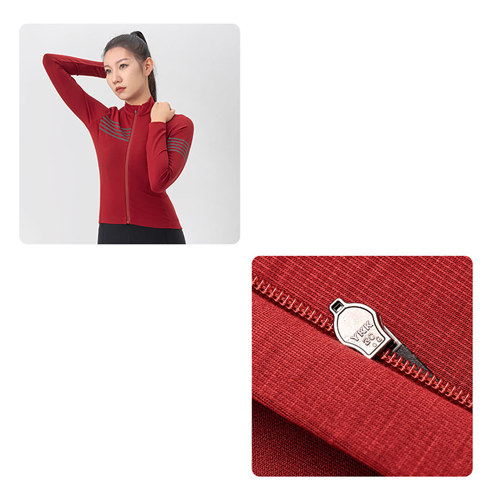 Rockbros YPW065 TVI Women's Long Sleeve Cycling Jersey Fall/Winter S - Red_3