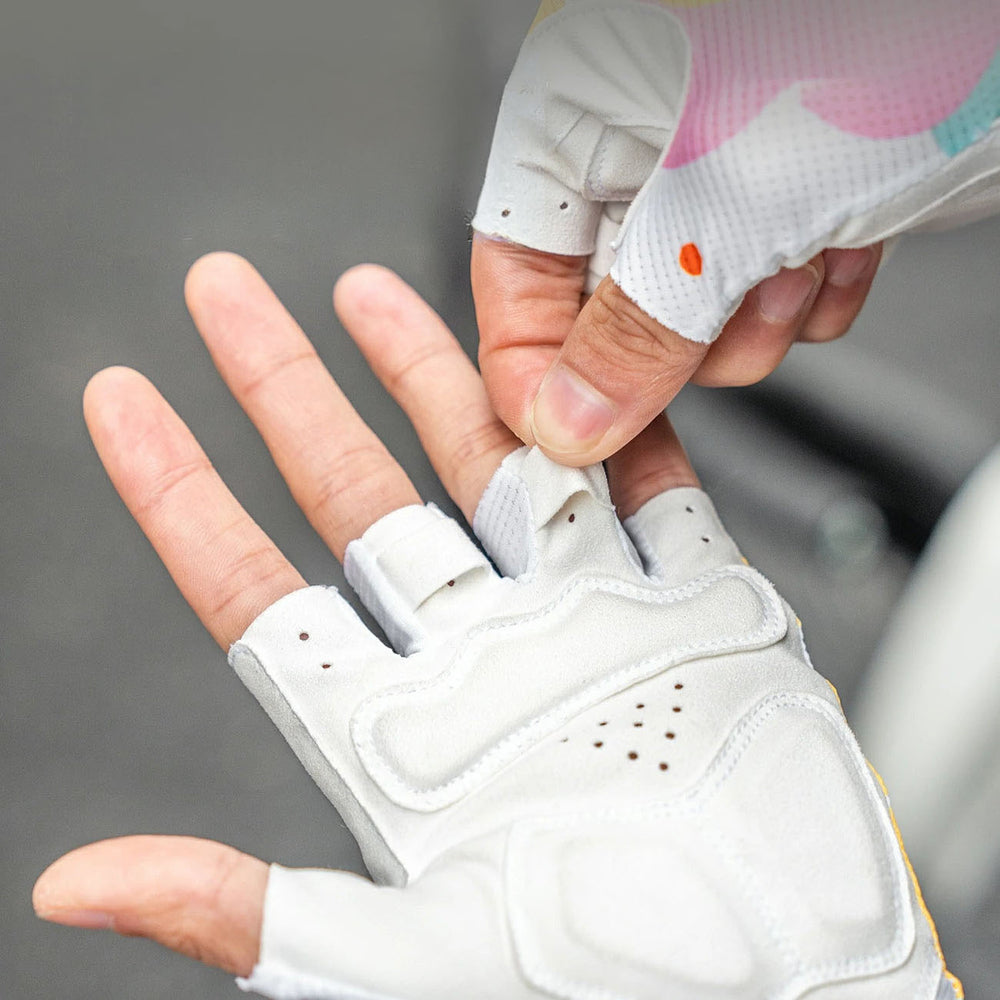 Rockbros S389 Women's Short Shock Absorbing Cycling Gloves L - Multicolor_2