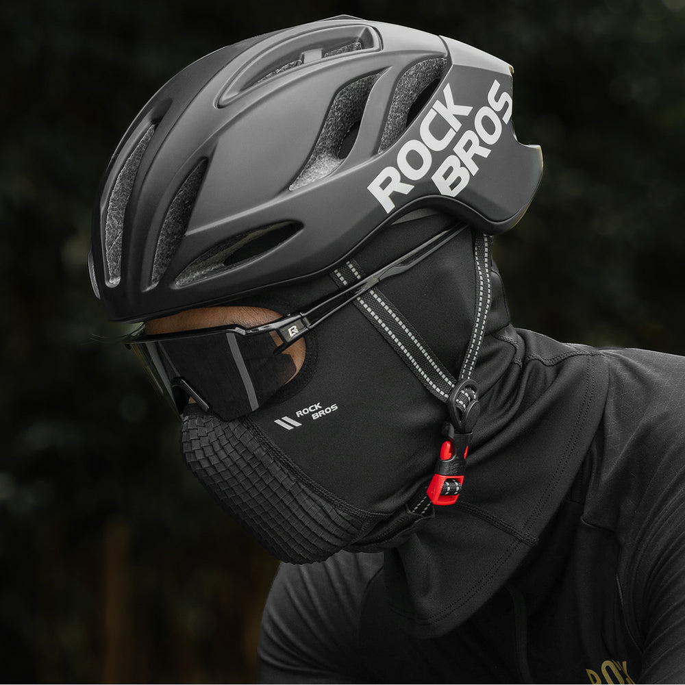 Rockbros LF25699 Fleece Bicycle Balaclava - Black_8