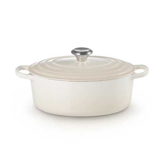 Le Creuset Signature Roaster Oval 31cm Meringue / Versatilidade e Estilo em Cozinha