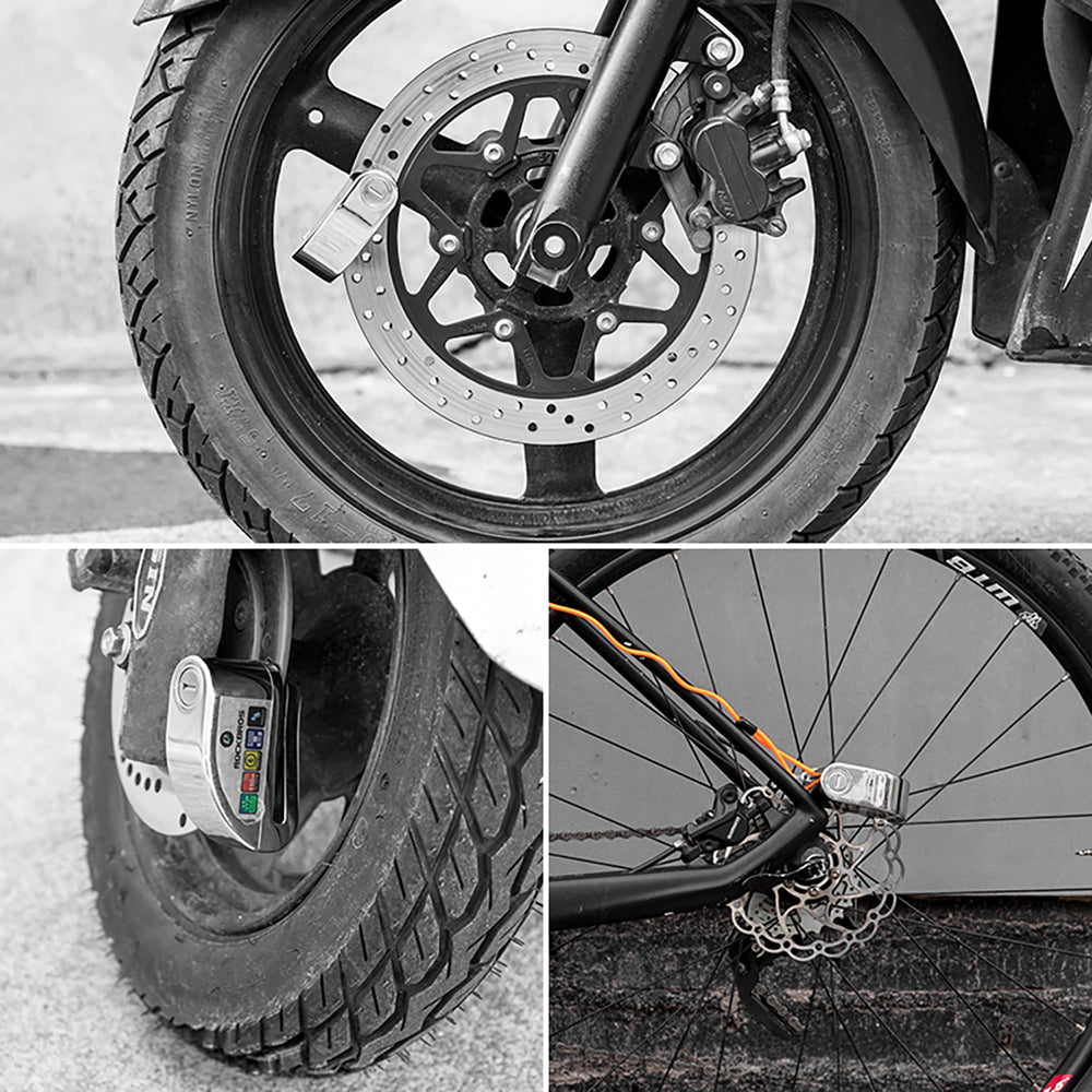Rockbros LBAYG8308 Bike Lock with Alarm and Disc Lock - Black_7