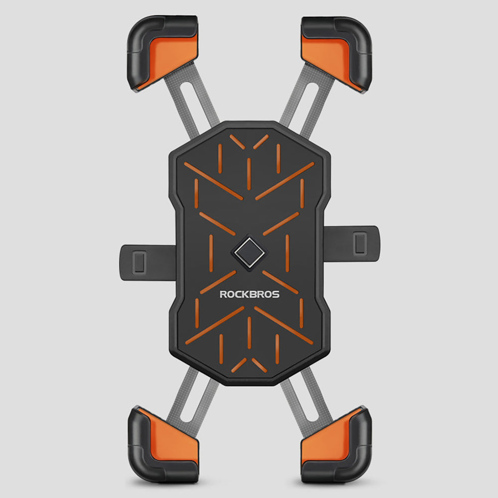 Rockbros HW-117 Handlebar Clamp Phone Holder - Black and Orange_11