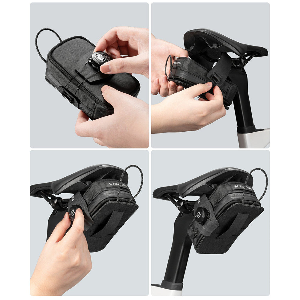 Rockbros P010 multifunctional saddle bag with bottle holder - black_10