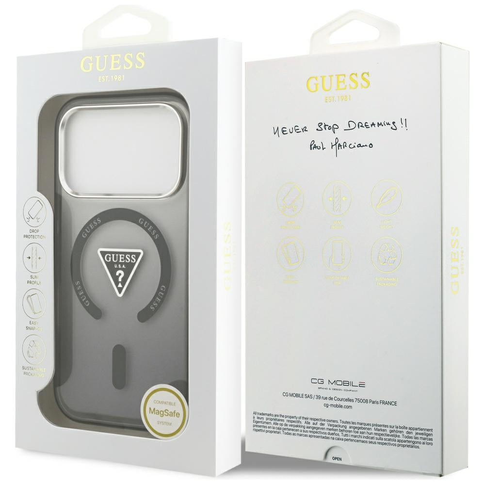 Etui Guess IML Gradient Triangle Logo MagSafe na iPhone 17 Pro - czarne_7