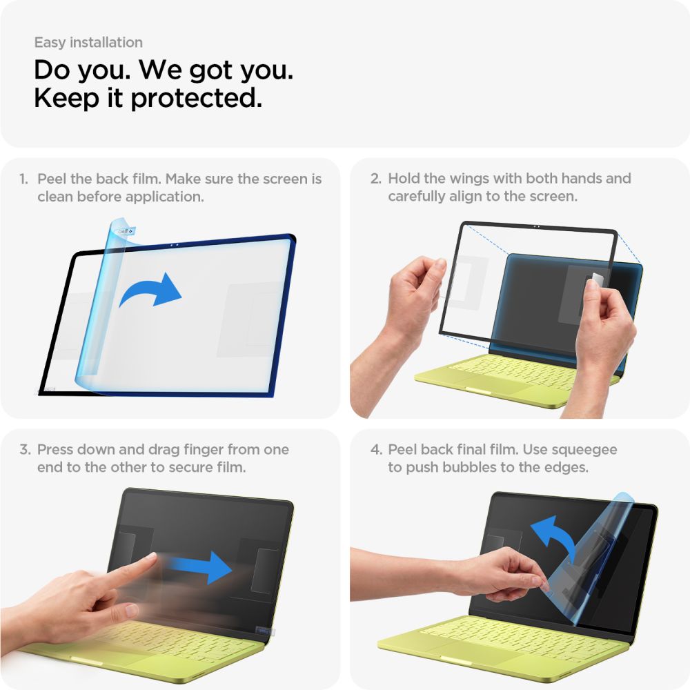 Tempered Glass Screen Protector Spigen GlastR Slim for Apple MacBook Neo 13inch, Black AGL11669 _9