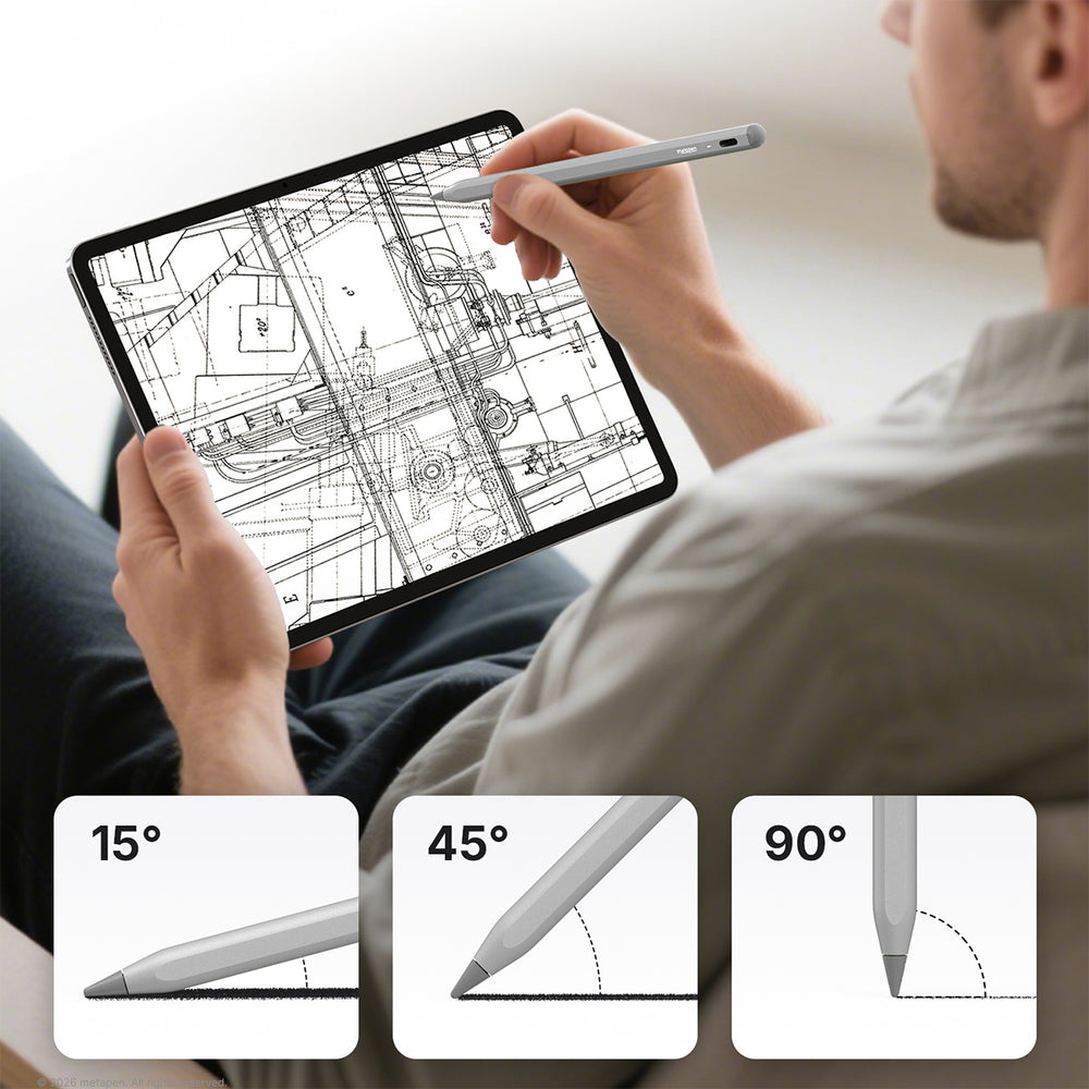 Metapen A8 Active Stylus for iPad USB-C - Gray_4