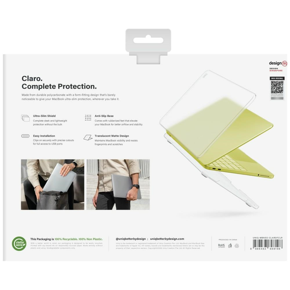 Uniq Claro Case for MacBook Neo - Transparent_12