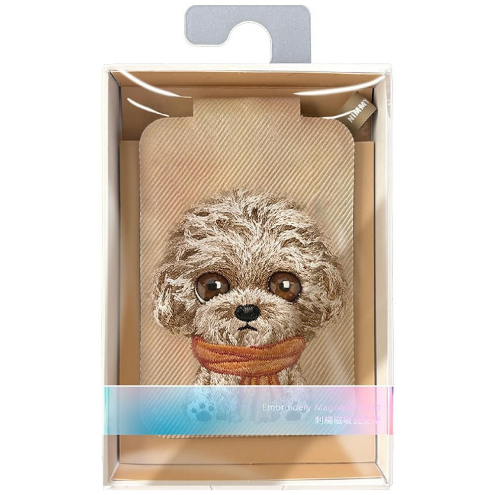 Nimmy New Big-Eye Cute Pets 2.0 Dog Magnetic Wallet with Phone Stand - Brown_6