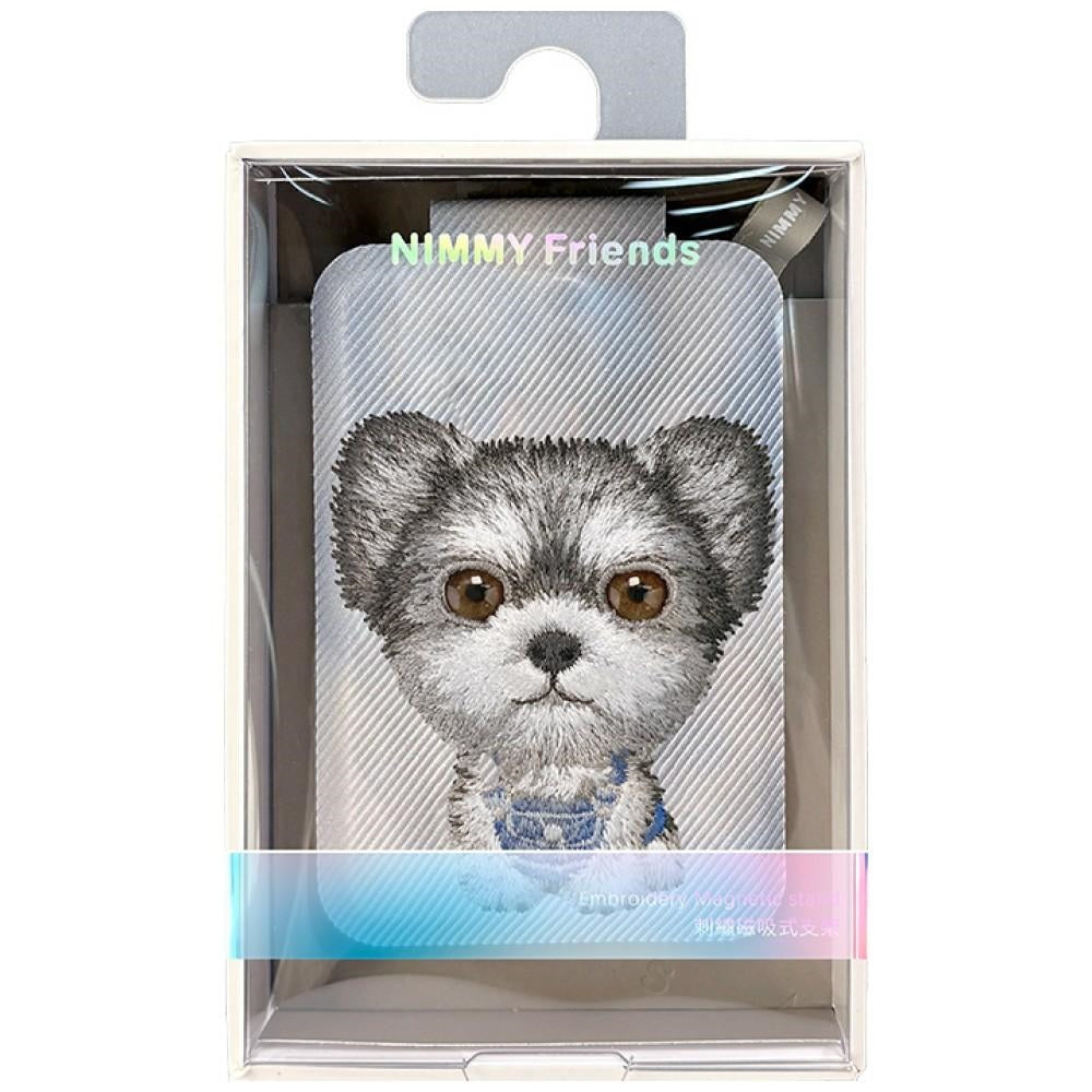 Nimmy New Big-Eye Cute Pets 2.0 Dog Magnetic Wallet with Phone Stand - Gray_6