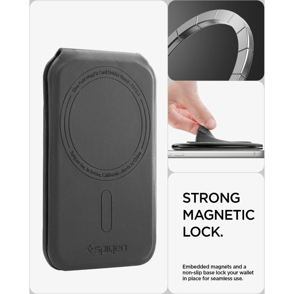 Magnetic Wallet Spigen Slim Fold Tripod S314-4, Black AFA11591 _12