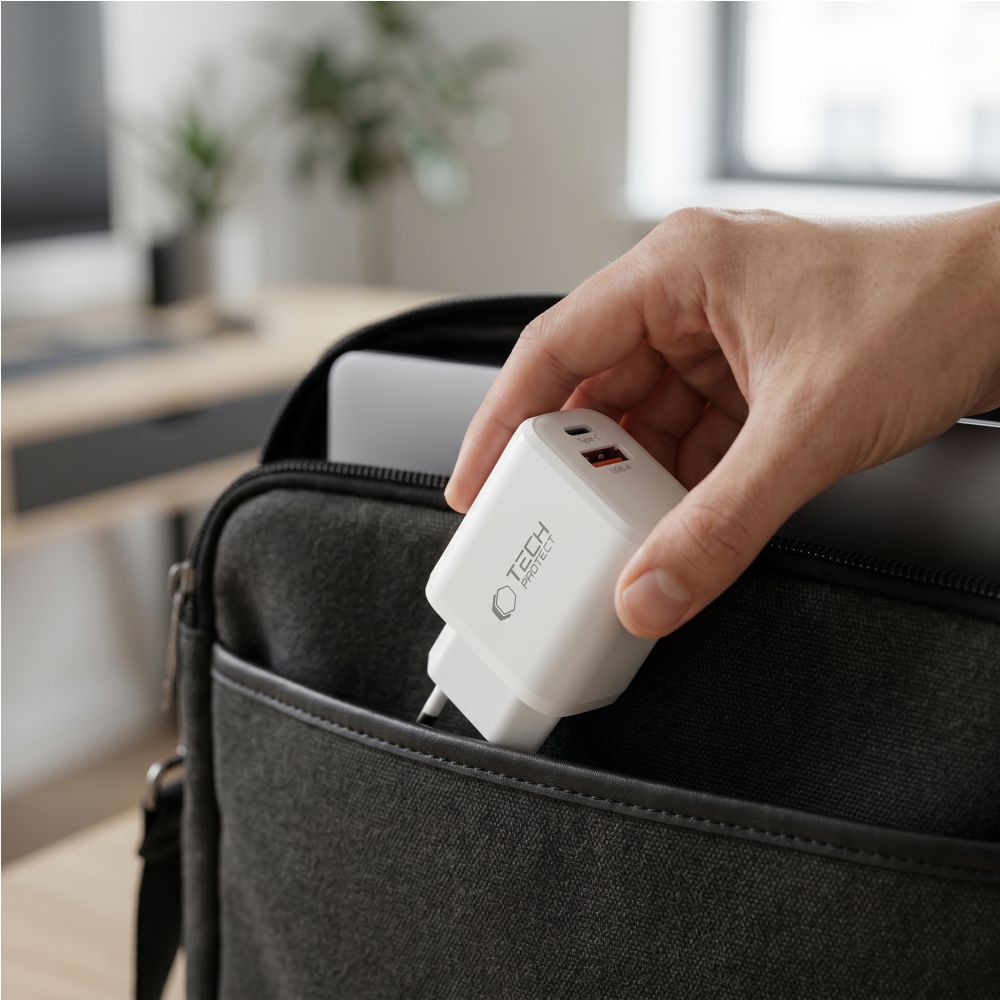 Tech-Protect NCA65W-GAN 2-Port PD 65W / QC3.0 2-Port Wall Charger - White_6