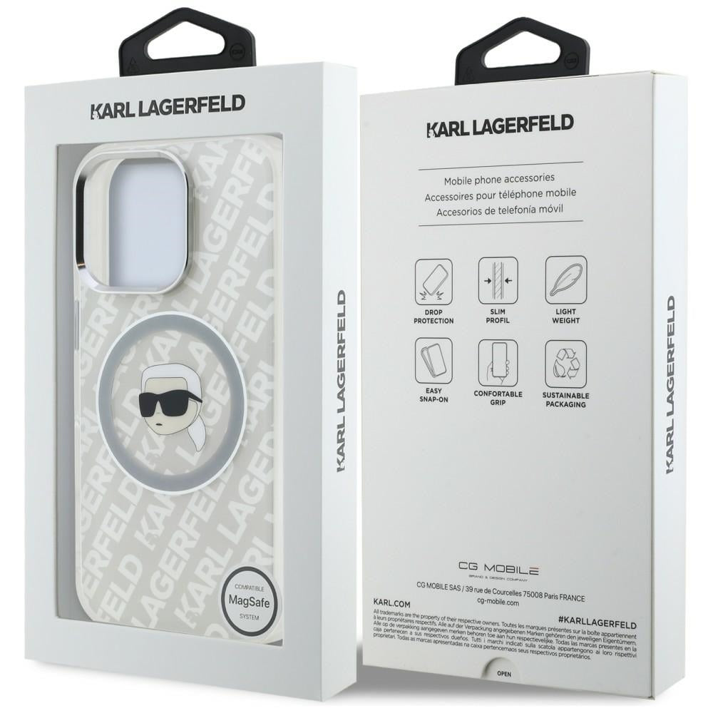 Karl Lagerfeld IML Karl Head Logo MagSafe Case for iPhone 16 Pro - Gray_7